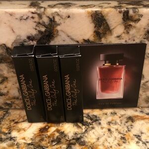 Set of 3 Dolce & Gabbana The Only One Sample Vial Spray Card Bundle